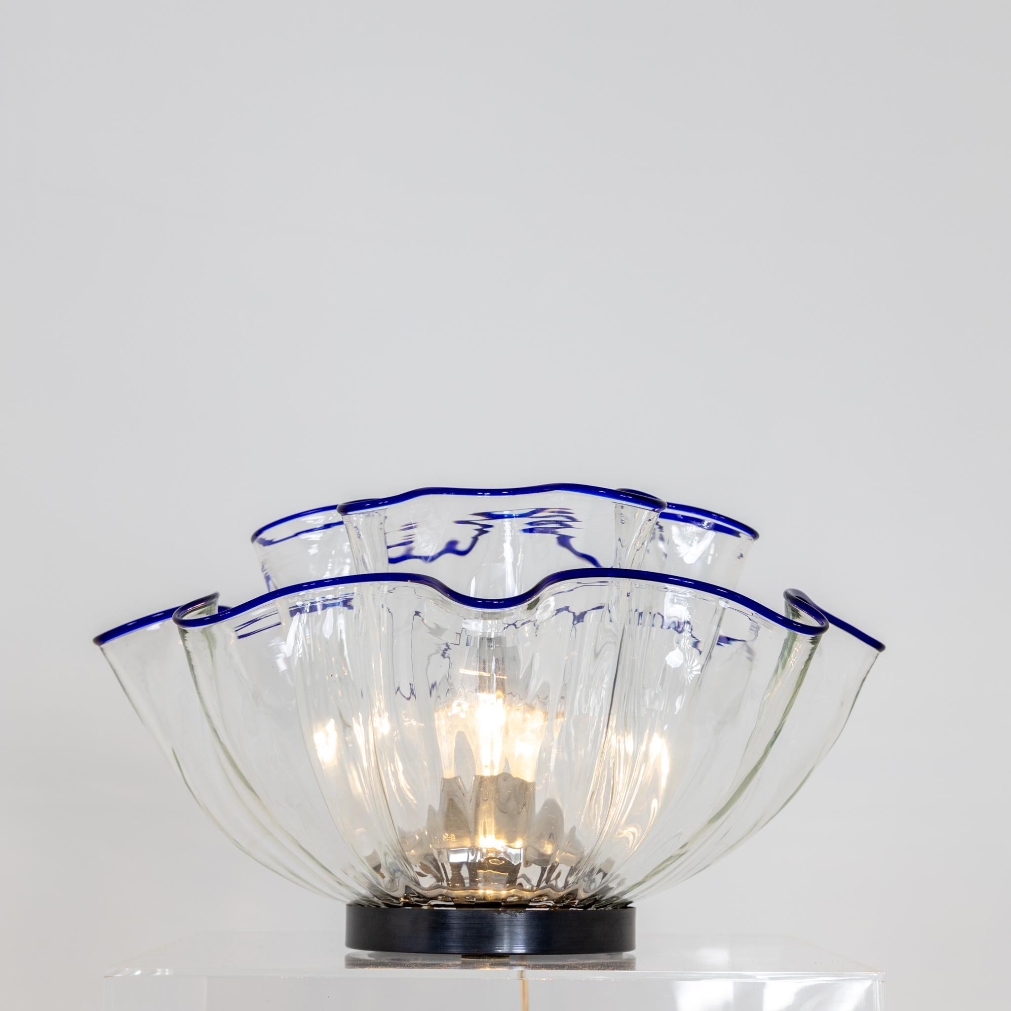 Italienische Glas-Tischlampe „Fazzoletto“ aus Kunstglas (Moderne) im Angebot