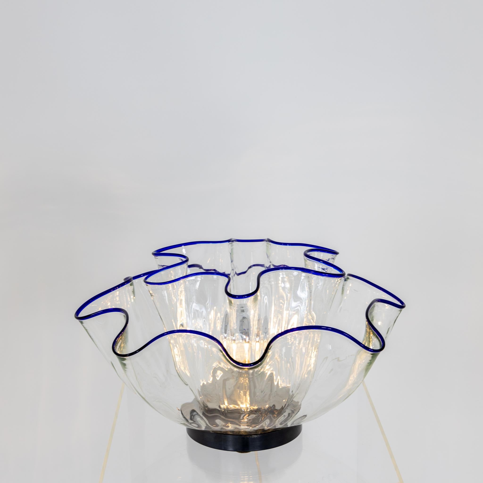 Italienische Glas-Tischlampe „Fazzoletto“ aus Kunstglas (Glaskunst) im Angebot