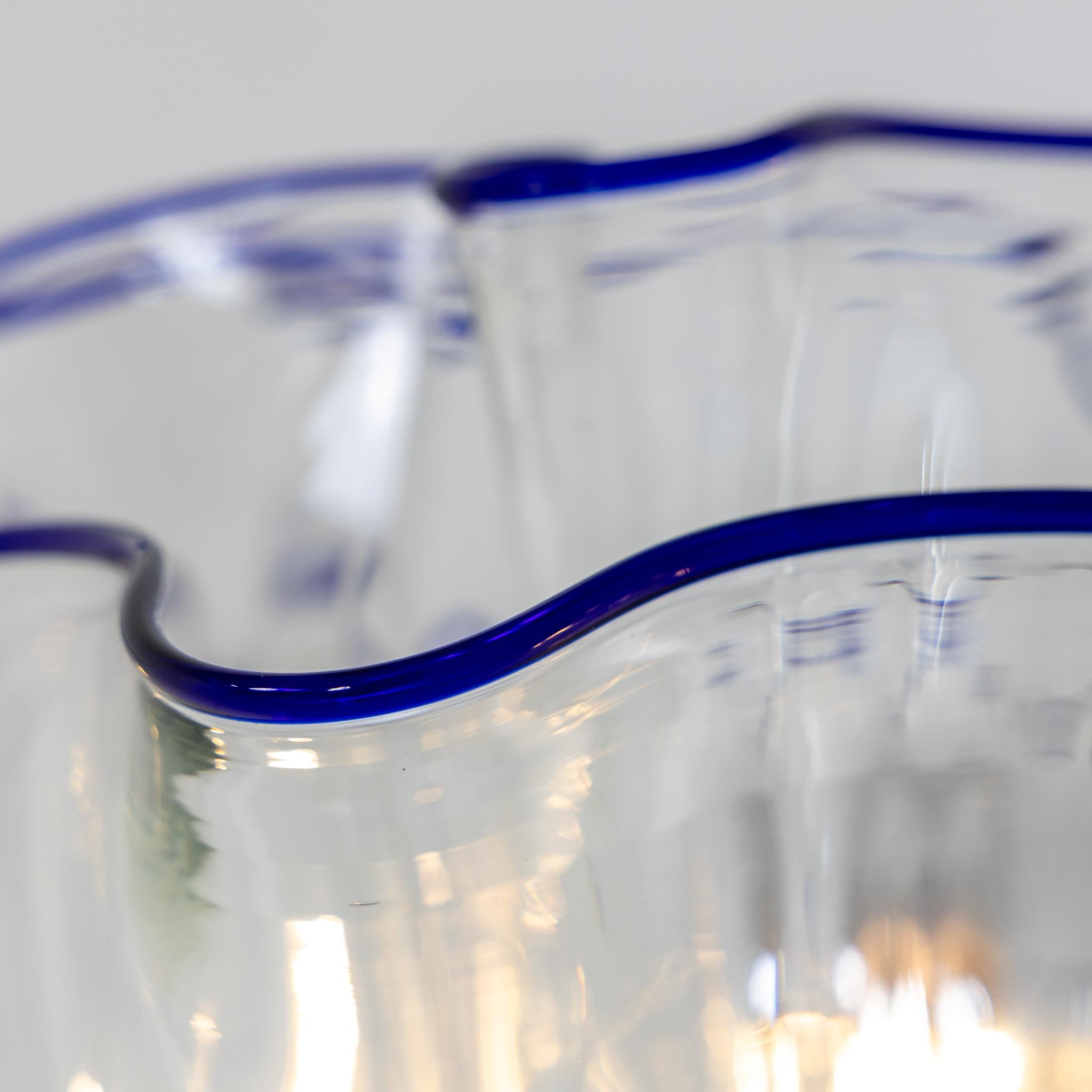 Italienische Glas-Tischlampe „Fazzoletto“ aus Kunstglas im Angebot 1