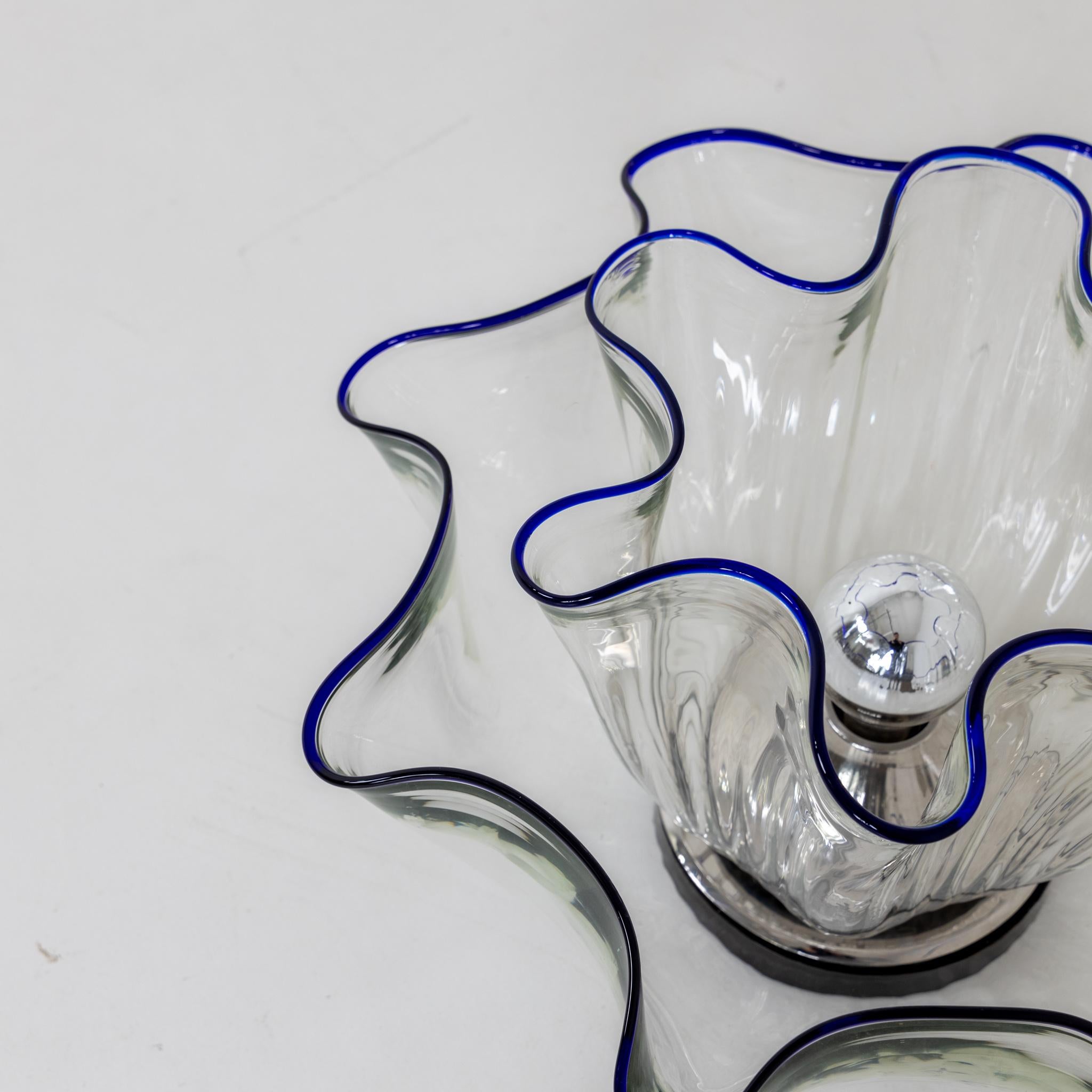 Italienische Glas-Tischlampe „Fazzoletto“ aus Kunstglas im Angebot 3