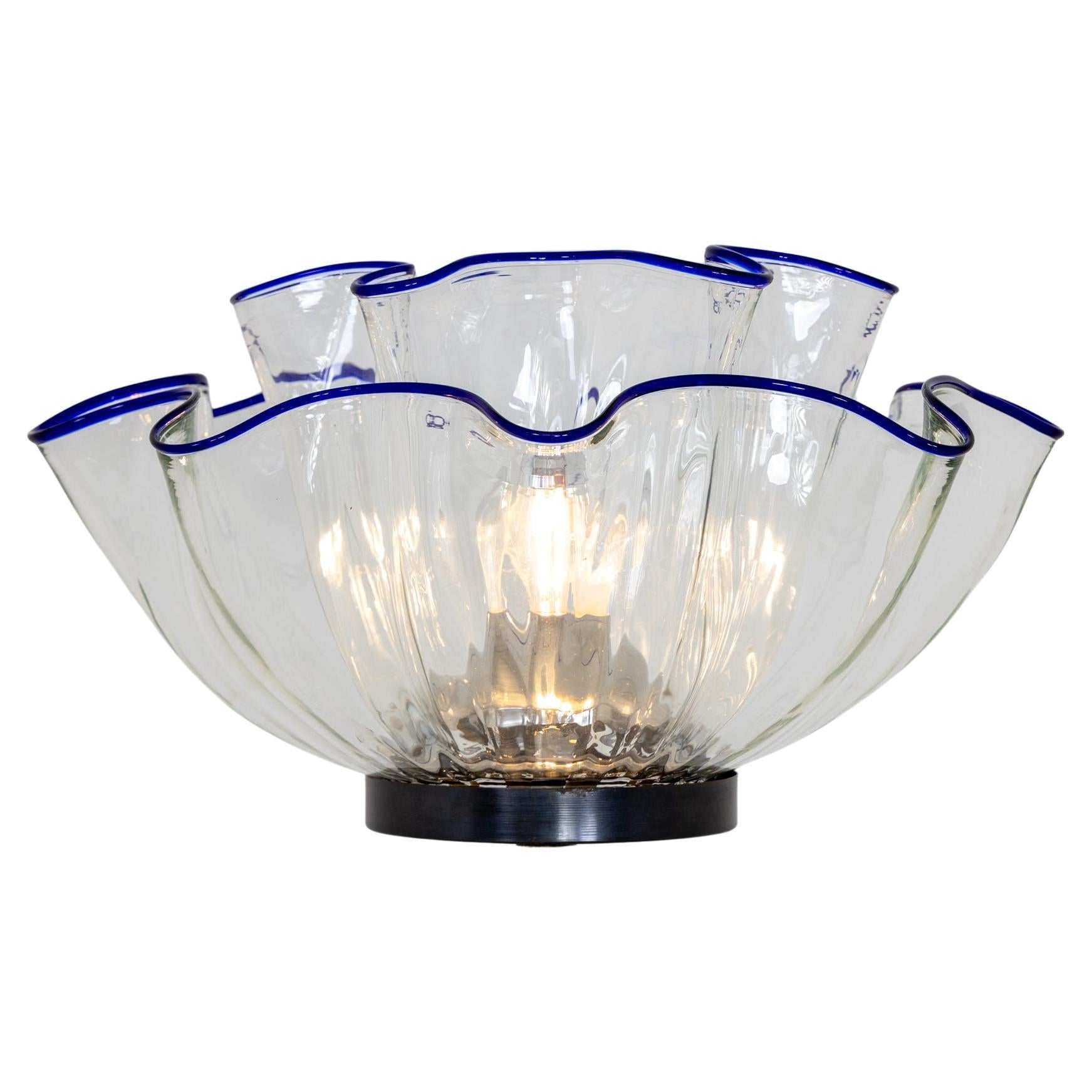 Italienische Glas-Tischlampe „Fazzoletto“ aus Kunstglas im Angebot