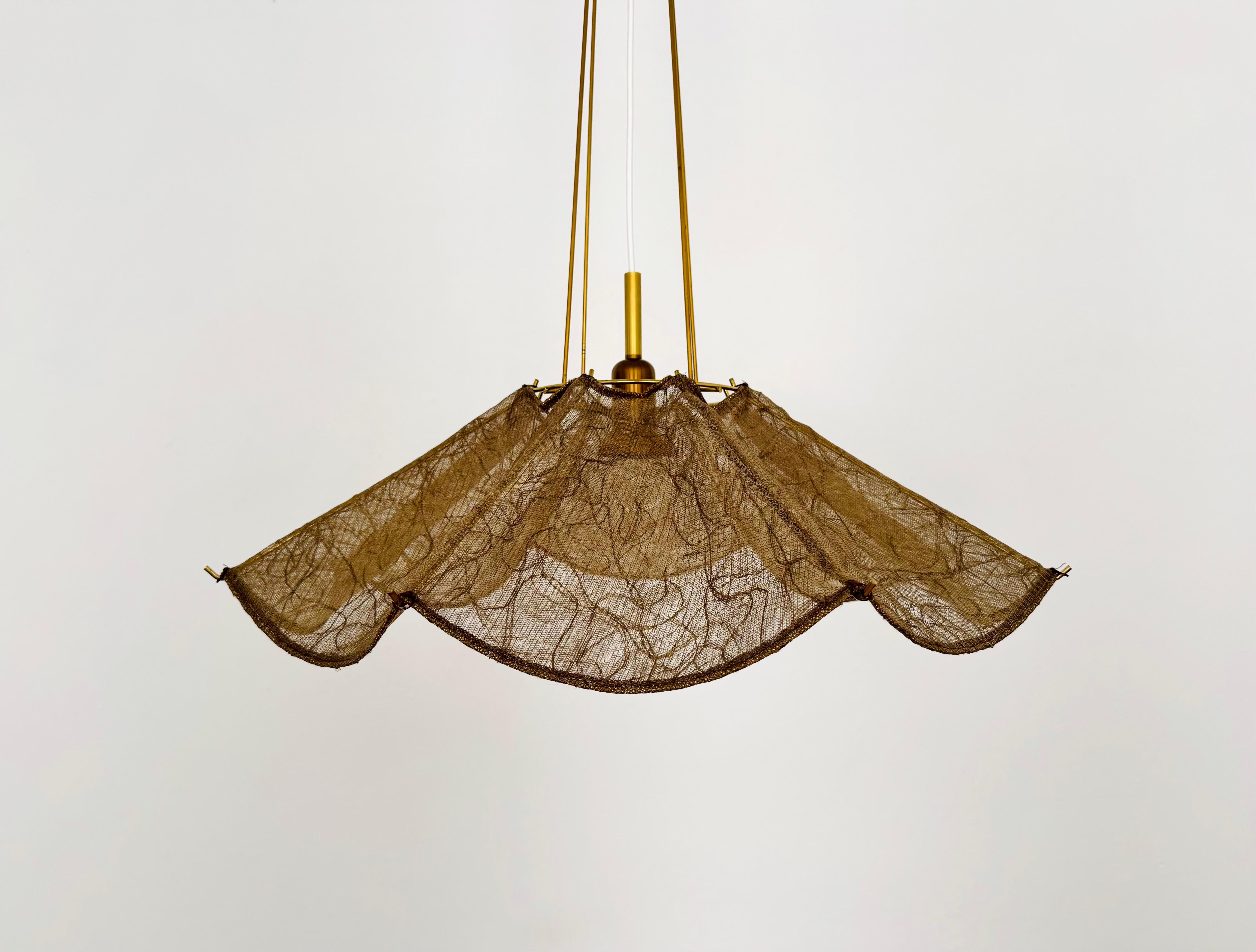 Very rare lamp from the 1960s.
Wonderful design with an extremely cozy charisma.
An enrichment for every home.
The design creates a spectacular play of light.

Manufacturer: Leola

Condition:

Very good vintage condition with slight signs of