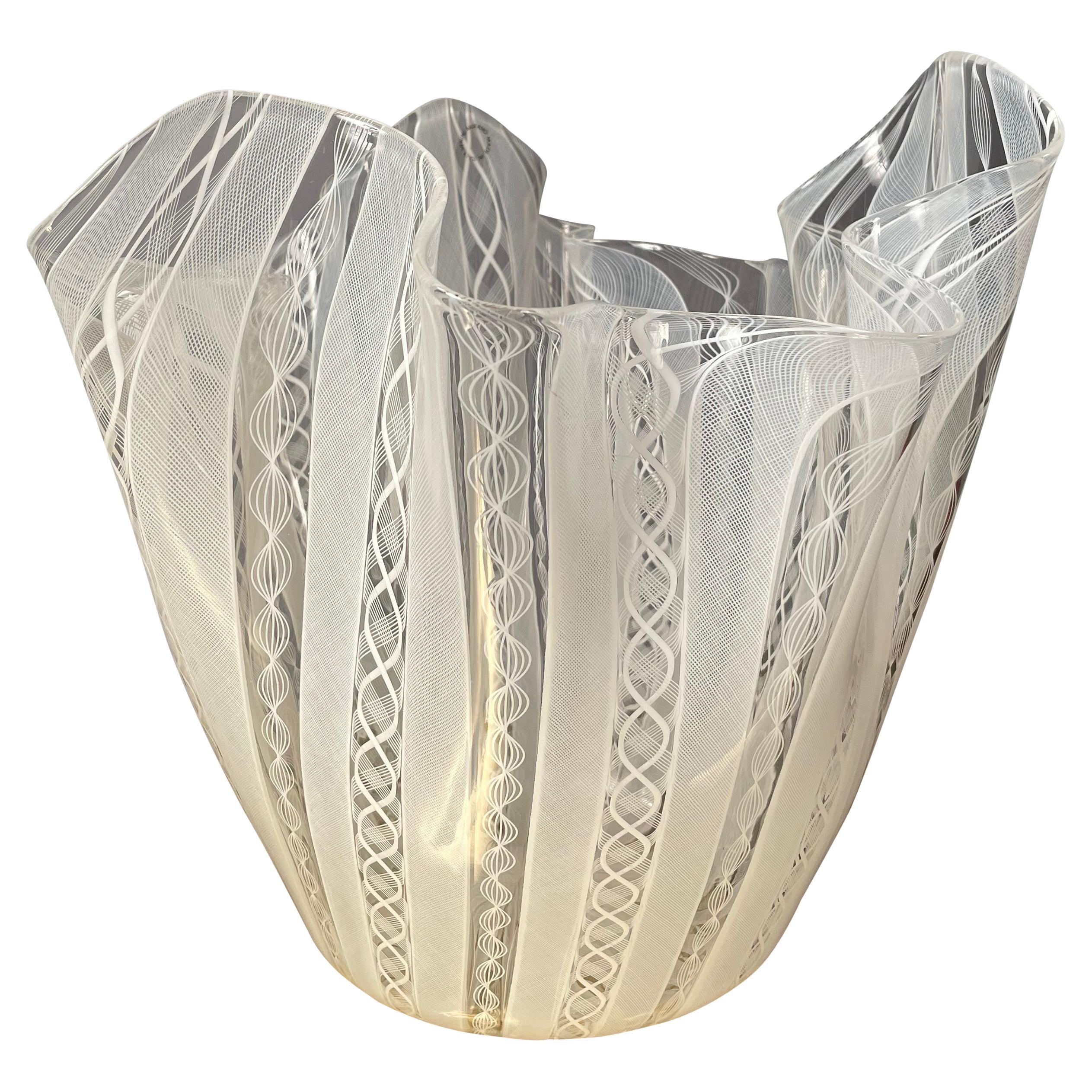 Italian Orange Fazzoletto Handkerchief Vase at 1stDibs