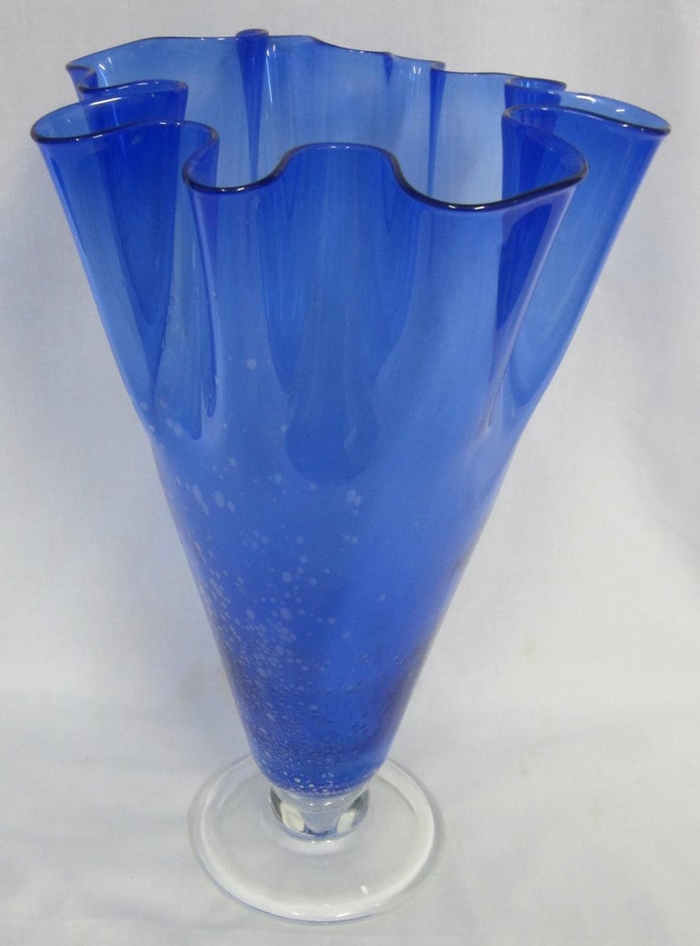 Fazzoletto / Venini Style Handkerchief Vase For Sale at 1stDibs