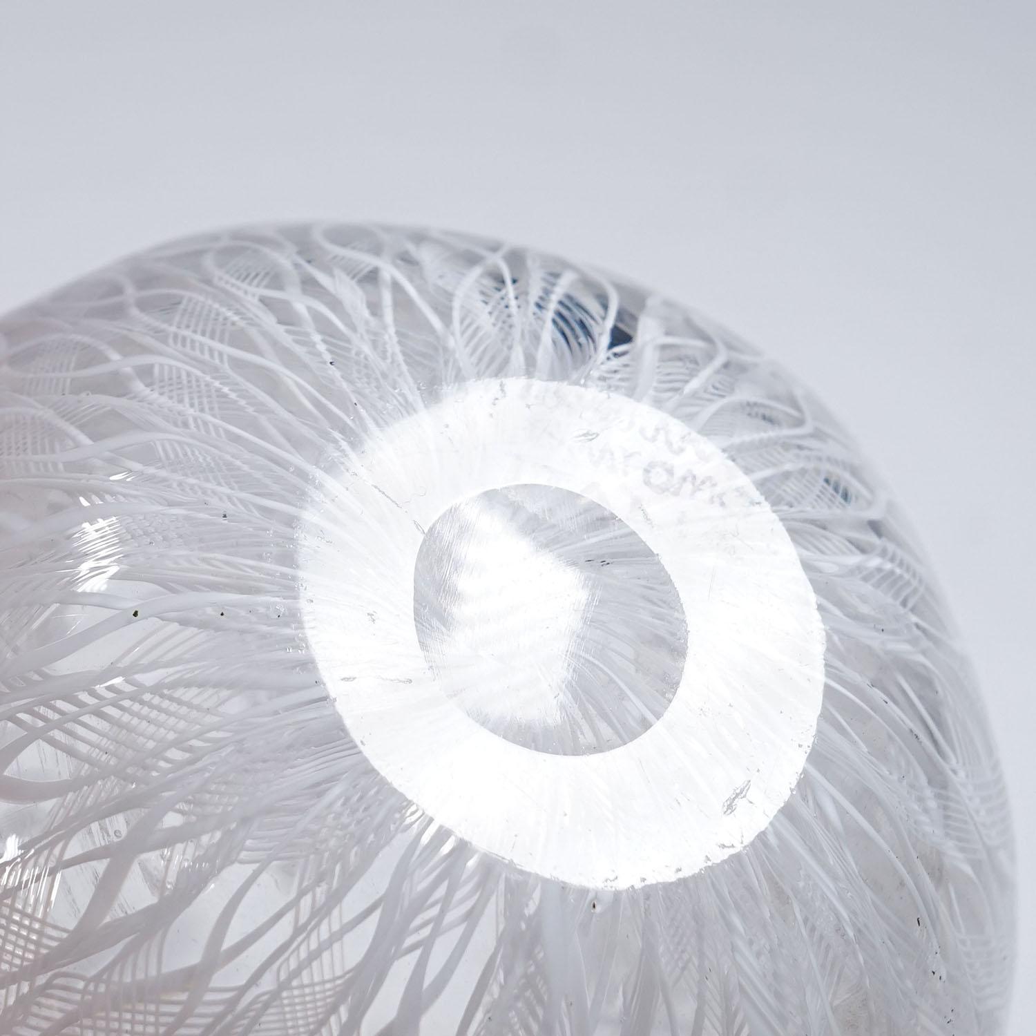 Mid-20th Century Fazzoletto Zanfirico Vase by Fulvio Bianconi for Venini, Venice Murano 1950s For Sale