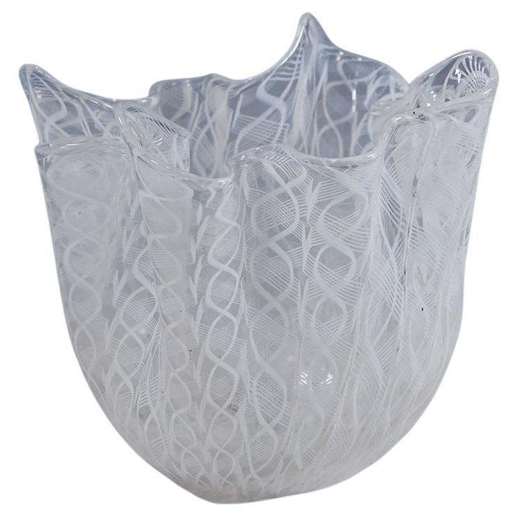 Fazzoletto Zanfirico Vase by Fulvio Bianconi for Venini, Venice Murano 1950s For Sale