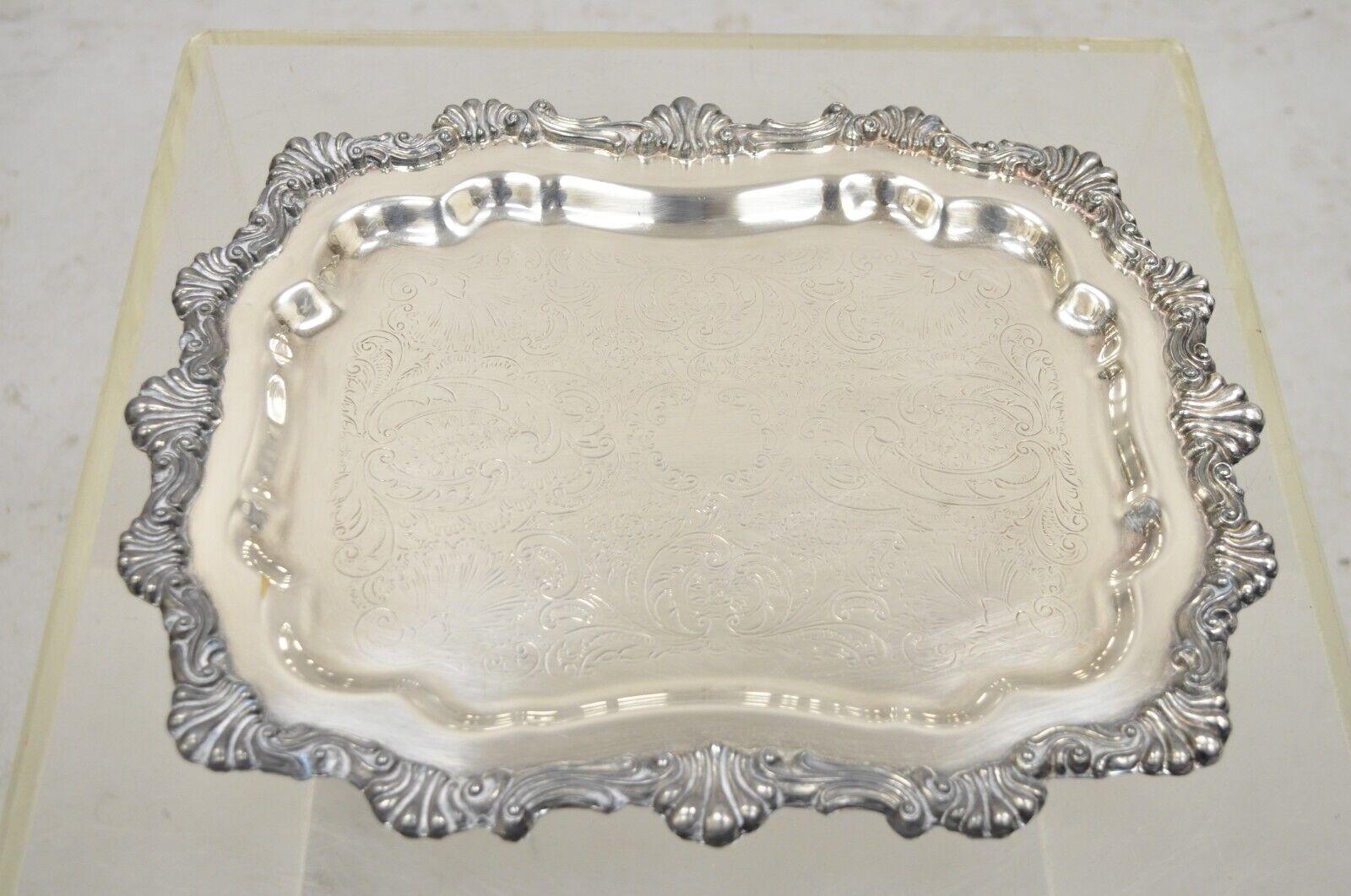 F.B. Rogers 6720 Victorian Style Silver Plated Small Serving Dish Platter For Sale 6