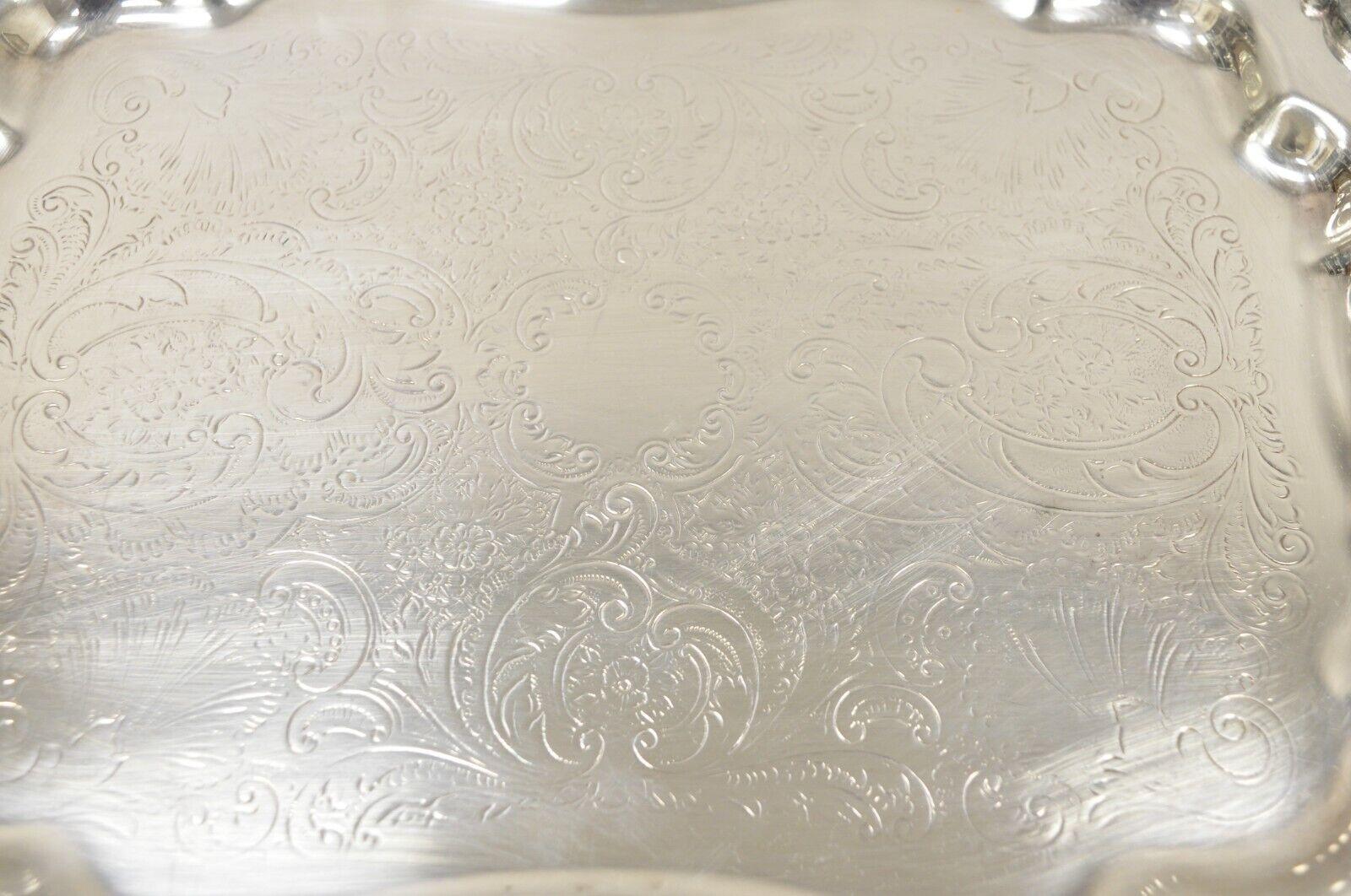 F.B. Rogers 6720 Victorian Style Silver Plated Small Serving Dish Platter For Sale 1