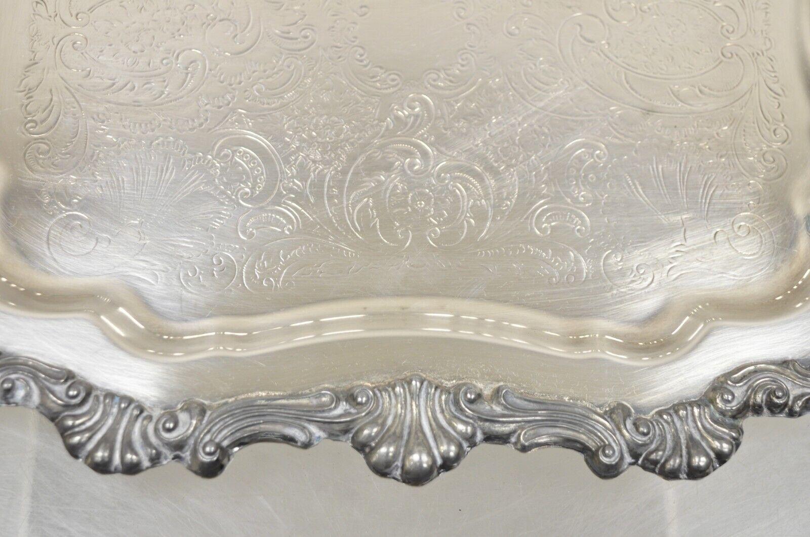 F.B. Rogers 6720 Victorian Style Silver Plated Small Serving Dish Platter For Sale 3