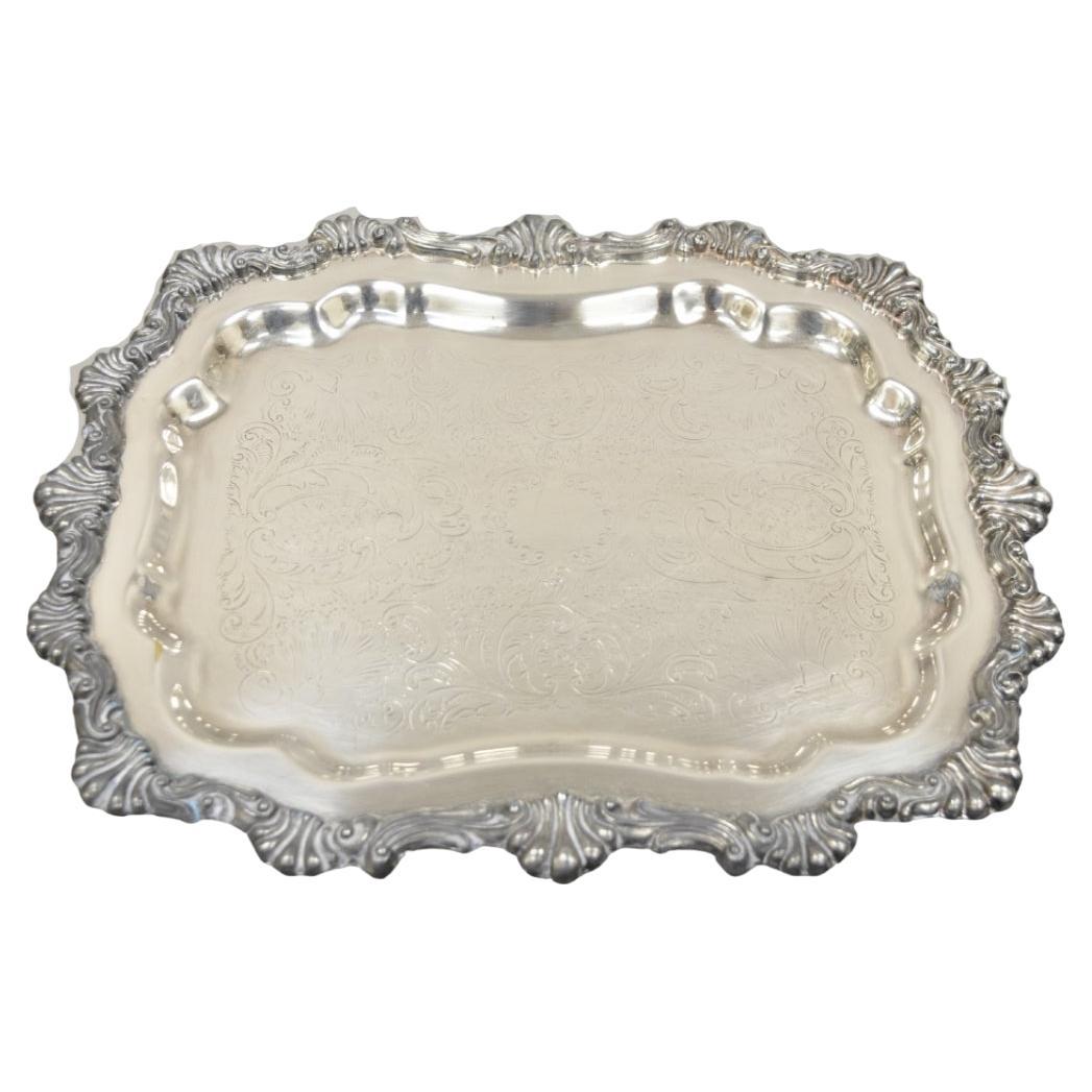 F.B. Rogers 6720 Victorian Style Silver Plated Small Serving Dish Platter For Sale