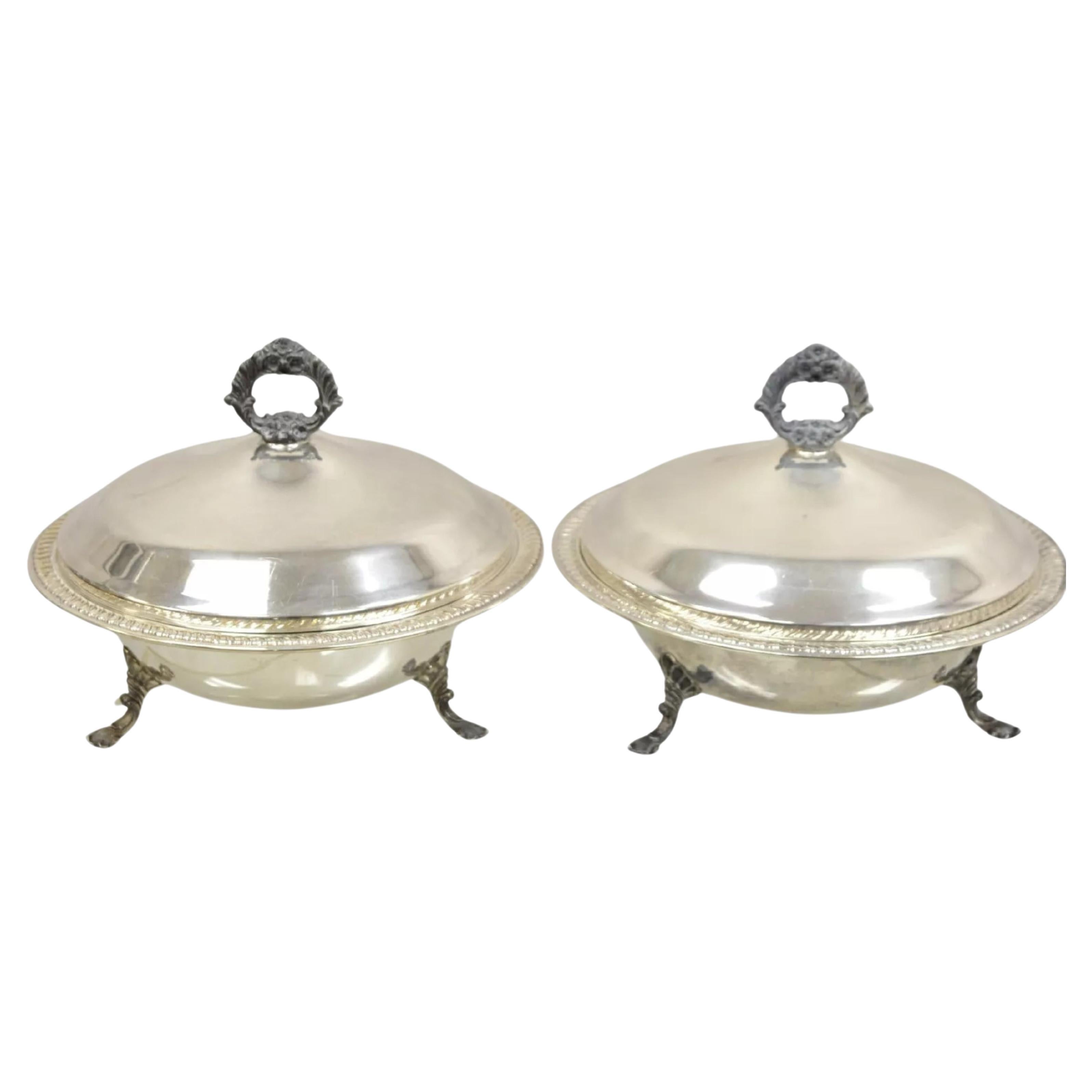FB Rogers Silver Co 1158 Plato cubierto con pie plateado - Pareja