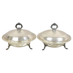 FB Rogers Silver Co 1158 Plato cubierto con pie plateado - Pareja