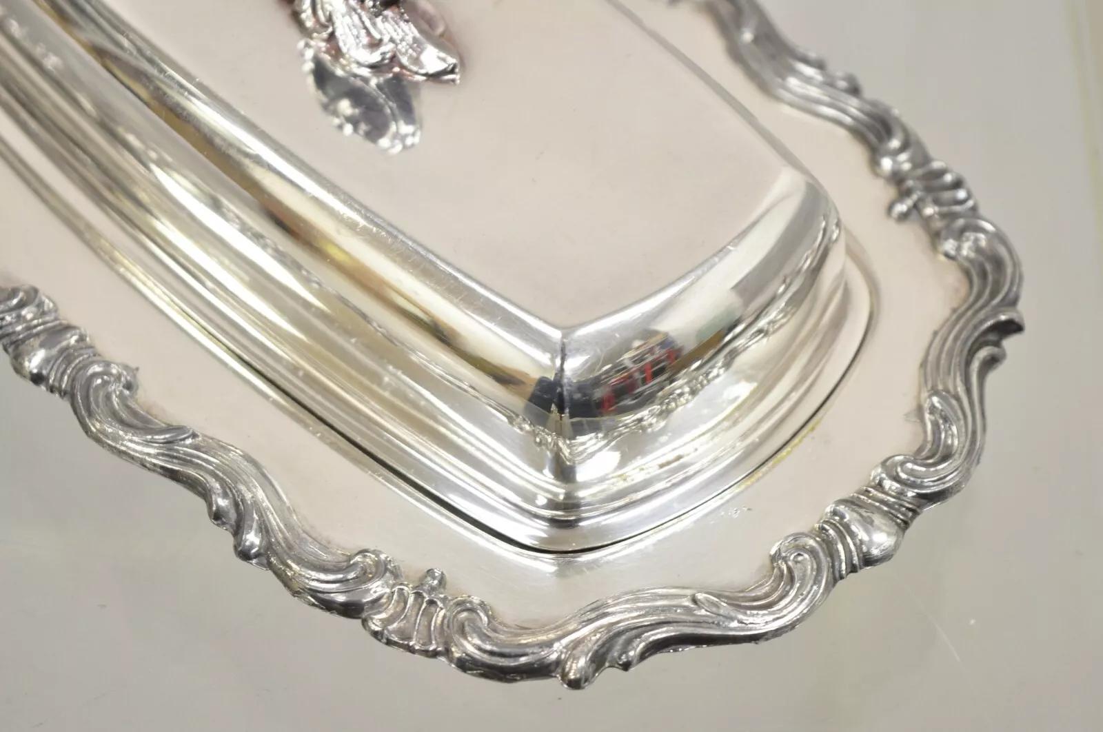FB Rogers Silver Co. 1959X Plato para Mantequilla con Cubierta Plateada y Forro de Cristal en Bueno estado para la venta en Philadelphia, PA