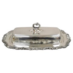 FB Rogers Silver Co. 1959X Silver Plated Covered Butter Dish w/ Glass Liner