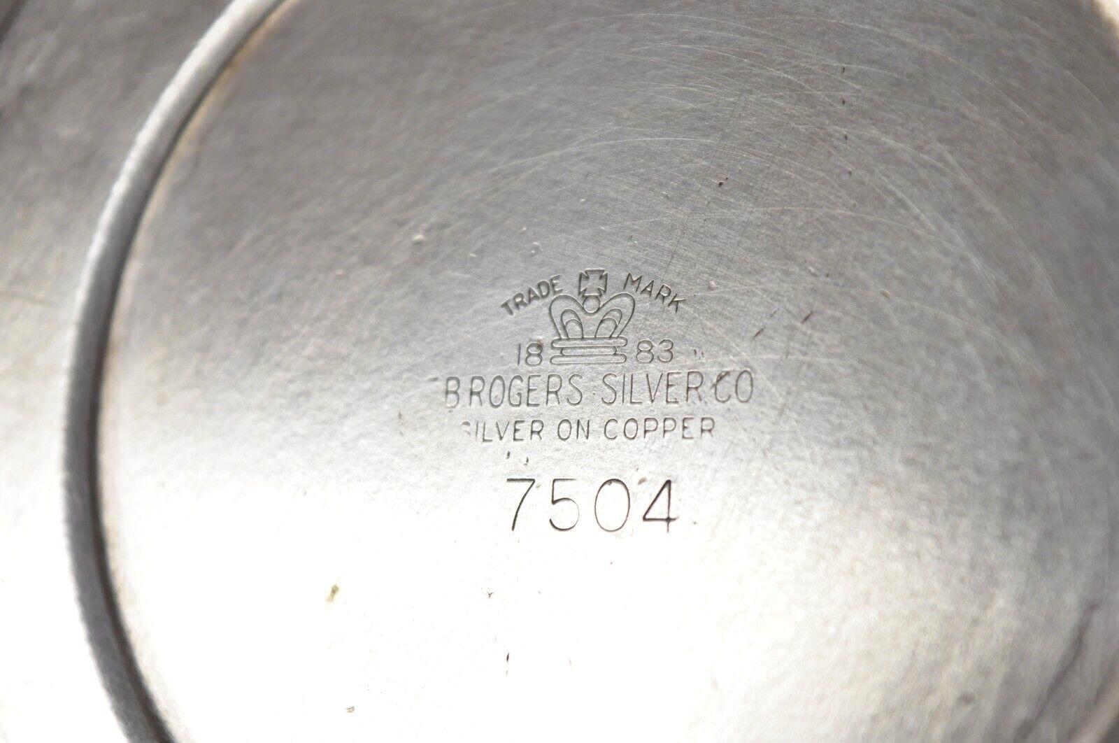  FB Rogers Silver Co Silber auf Kupfer 7504 Wasserkrug. Ca. 1970er Jahre. Maßnahme im Angebot 3