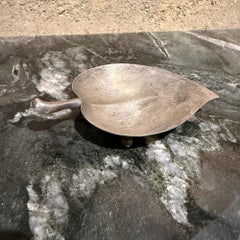 F.B. Rogers Silver Plate Leaf Shaped Trinket Bonbon Dish Mid Century