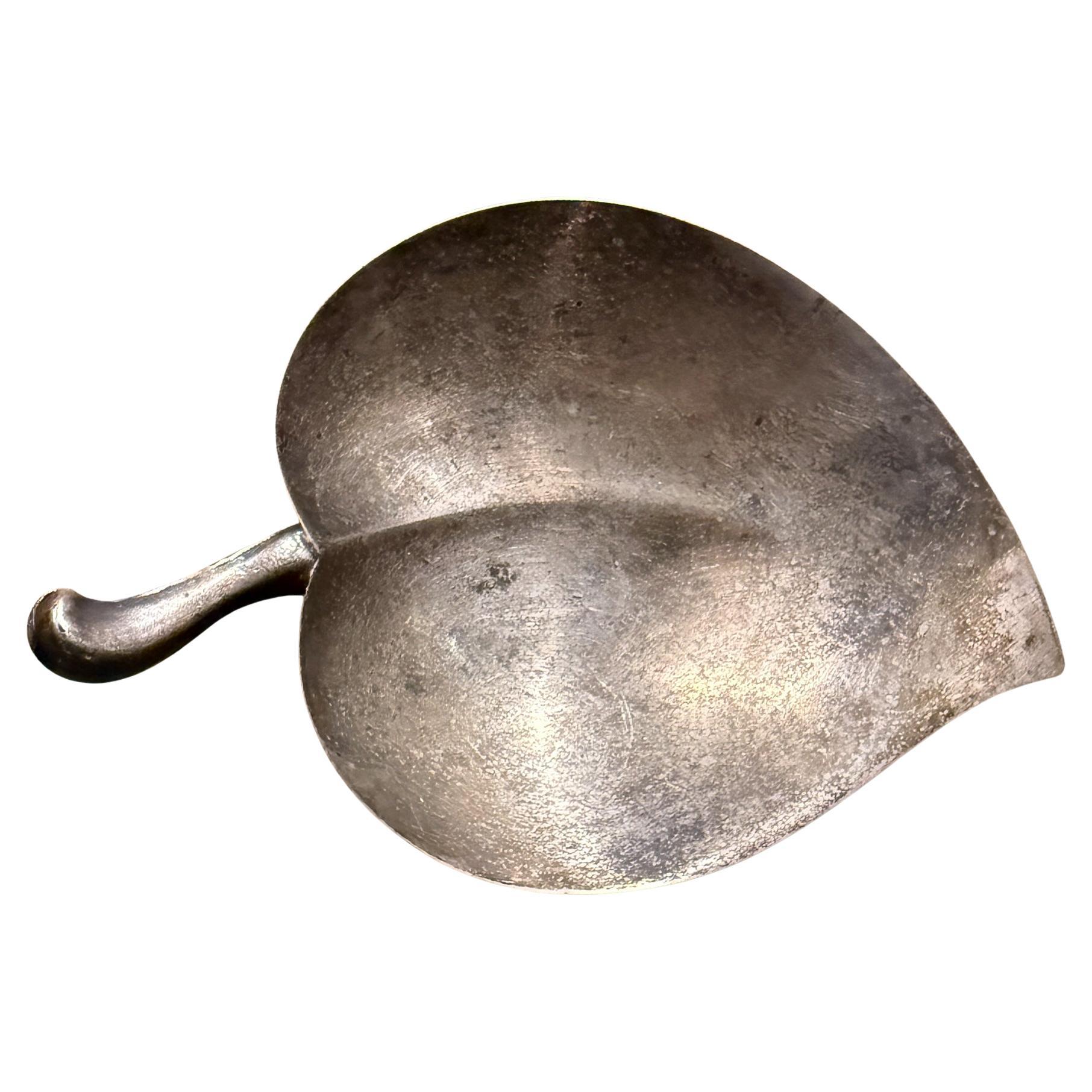 F.B.A.I. Rogers Silver Plate Leaf Shaped Trinket Bonbon Dish Mid Century