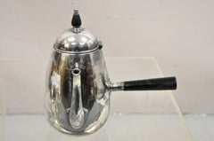 FB Rogers Silver Plated Art Deco Coffee Tea Pot with Hinged Lid and Wooden Handle (théière à café avec couvercle à charnière et poignée en bois)