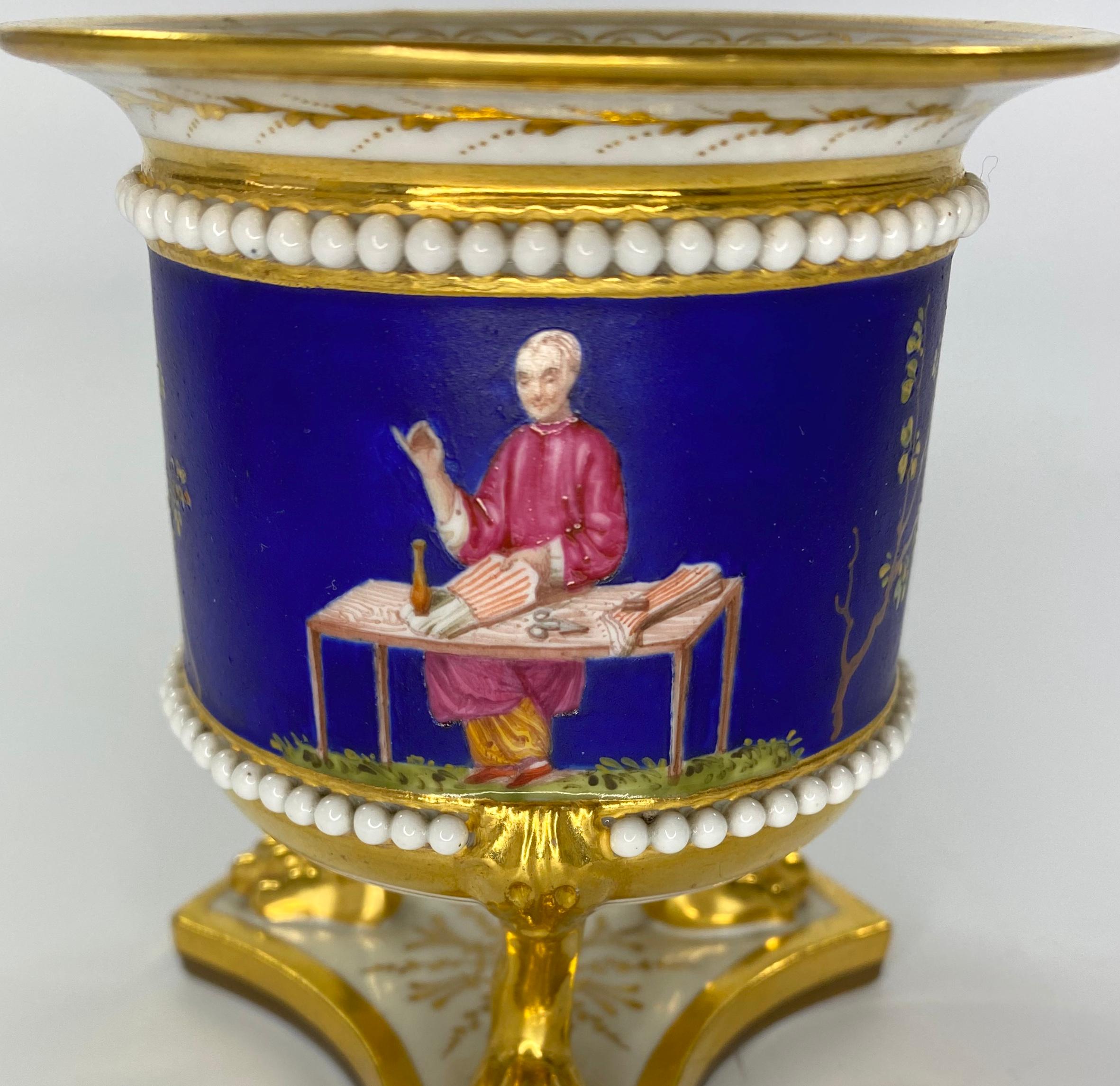 Fired FBB Worcester Porcelain ‘Chinoiserie’ Urn, c. 1815