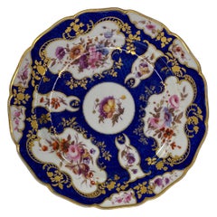 FBB Worcester Porcelain Dish, Blue Scale Decoration, C. 1815