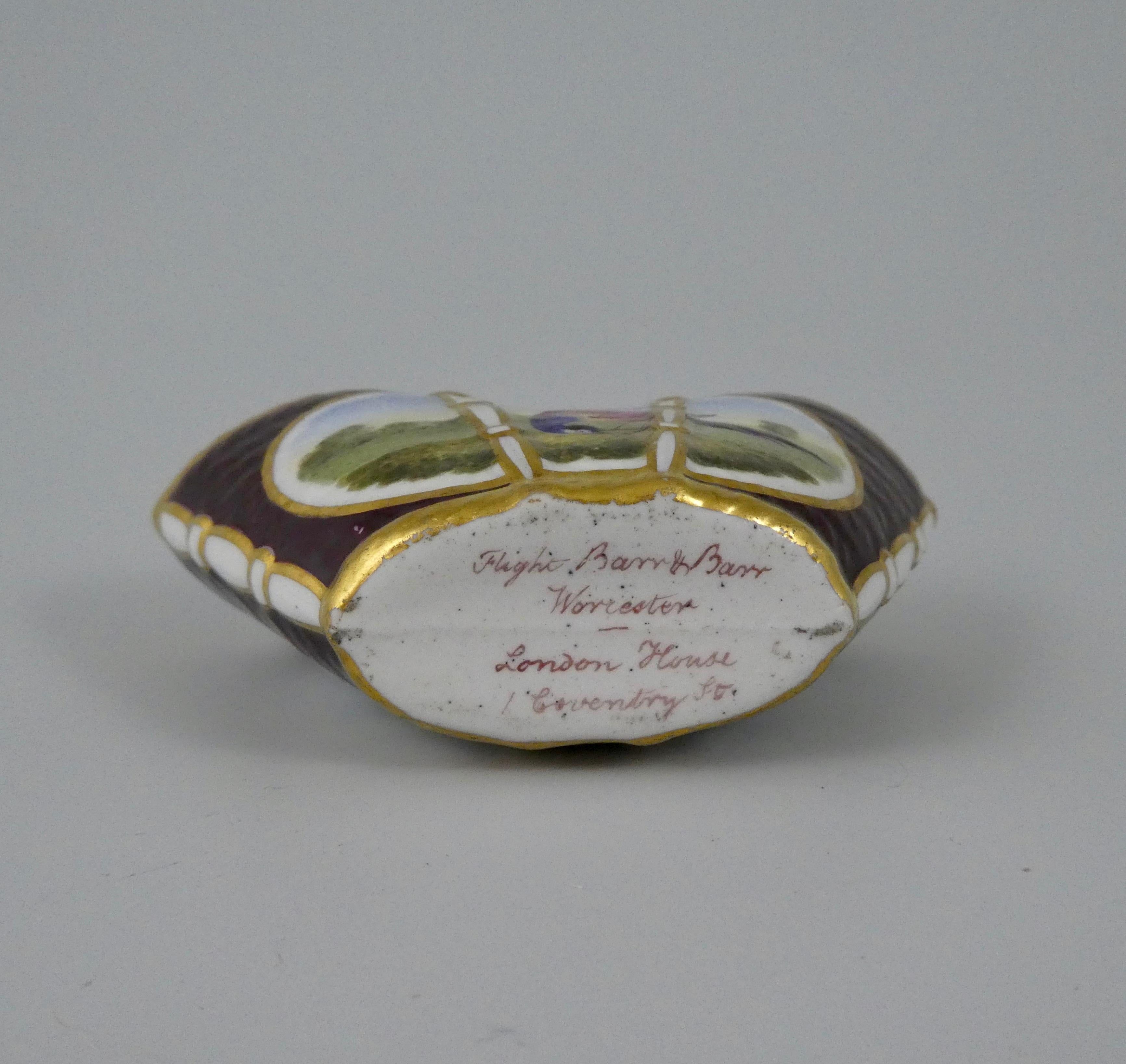FBB Worcester Porcelain Miniature Porcelain Basket, circa 1815 1