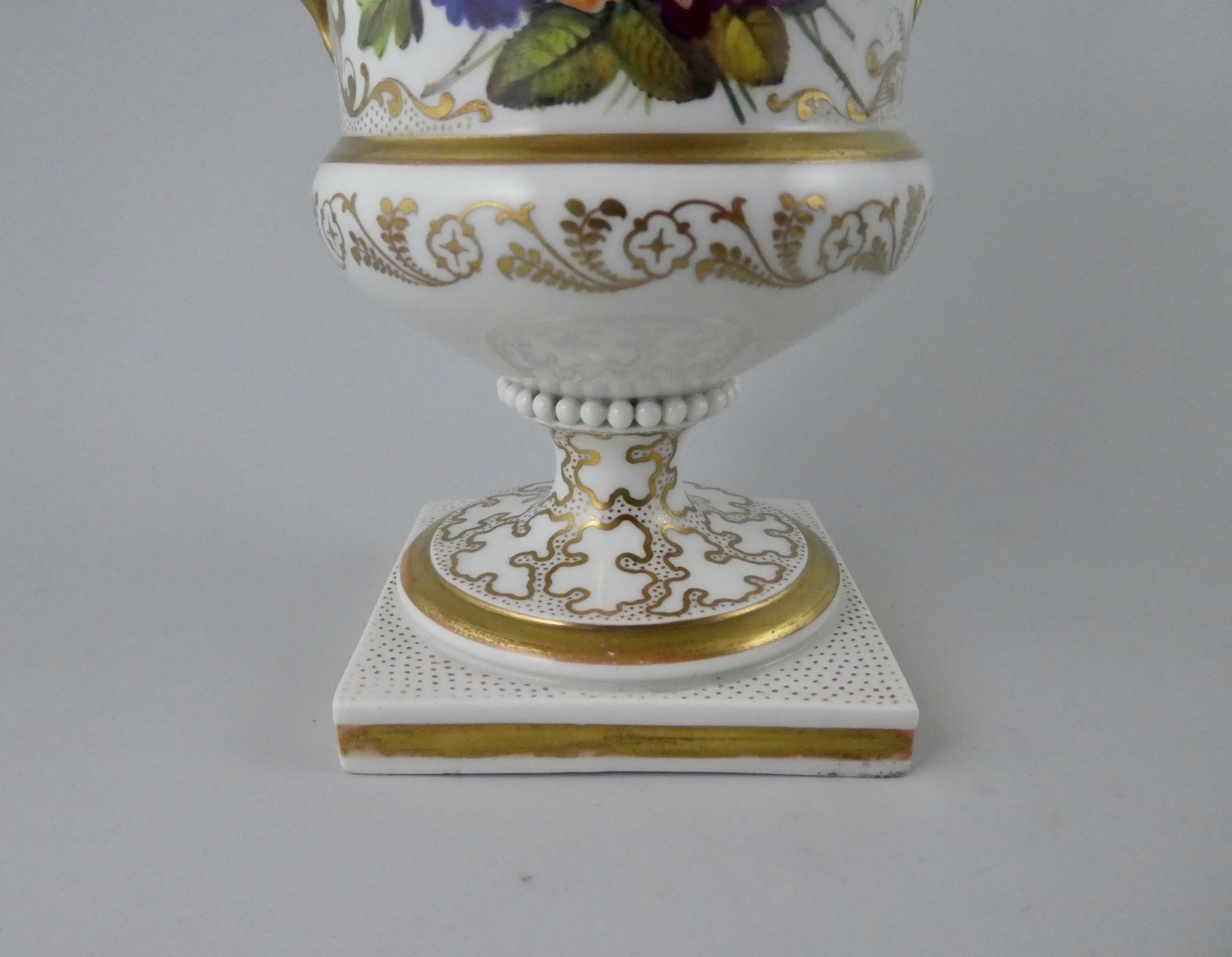 Regency FBB Worcester Porcelain Vase, circa 1810