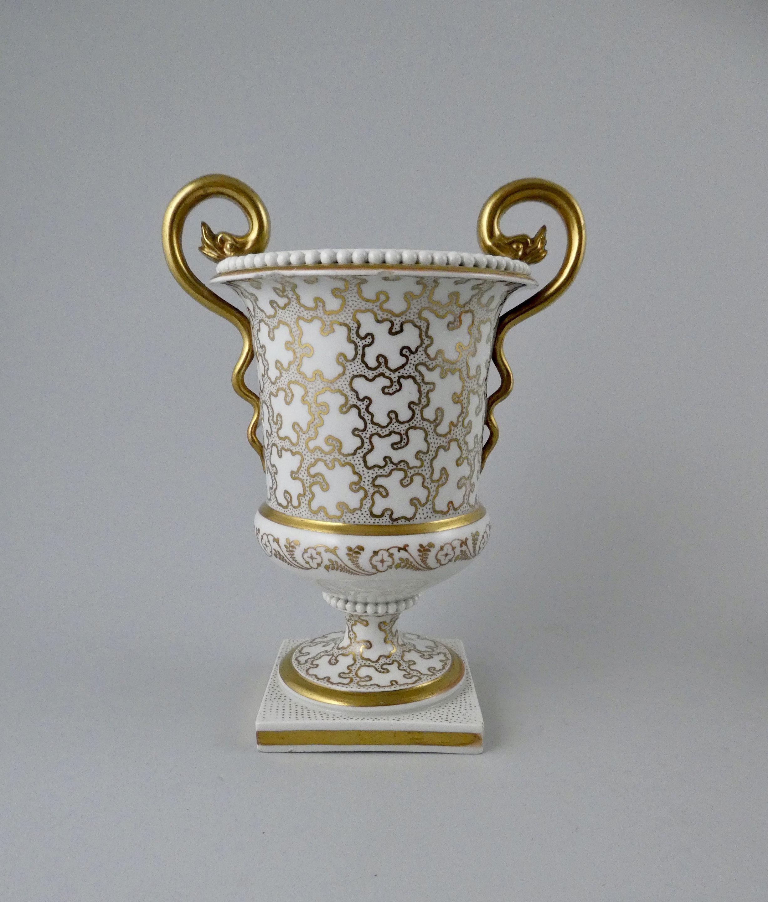 Fired FBB Worcester Porcelain Vase, circa 1810