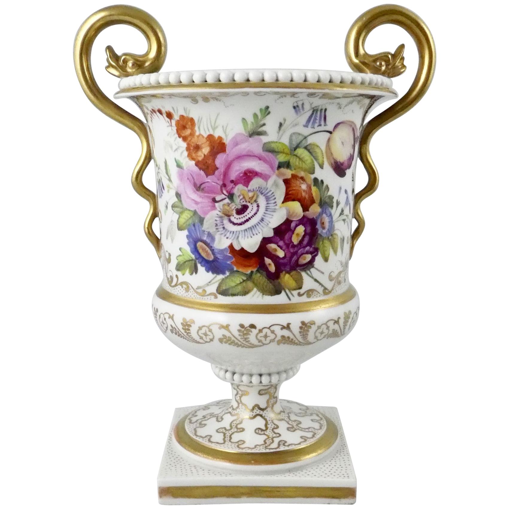 FBB Worcester Porcelain Vase, circa 1810