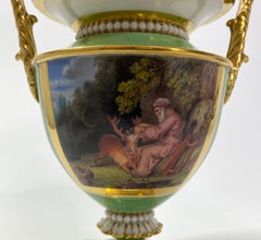Fbb Worcester Porcelain Vase, the Minstrel, C. 1815