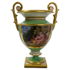 Fbb Worcester Porcelain Vase, the Minstrel, C. 1815