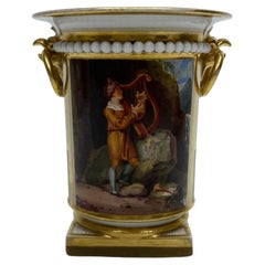 FBB Vase en porcelaine de Worcester, "The Minstrel", c. 1815. Thomas Baxter.