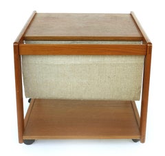 FBJ Møbler Danish Modern Magazine Stand Side Table in Teak