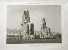 Colossi of Memnon, Thebes, Egypt. Early 19th century engraving, 1820