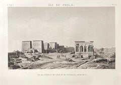 Isla de Philae, Egipto. Grabado de principios del siglo XIX, 1820