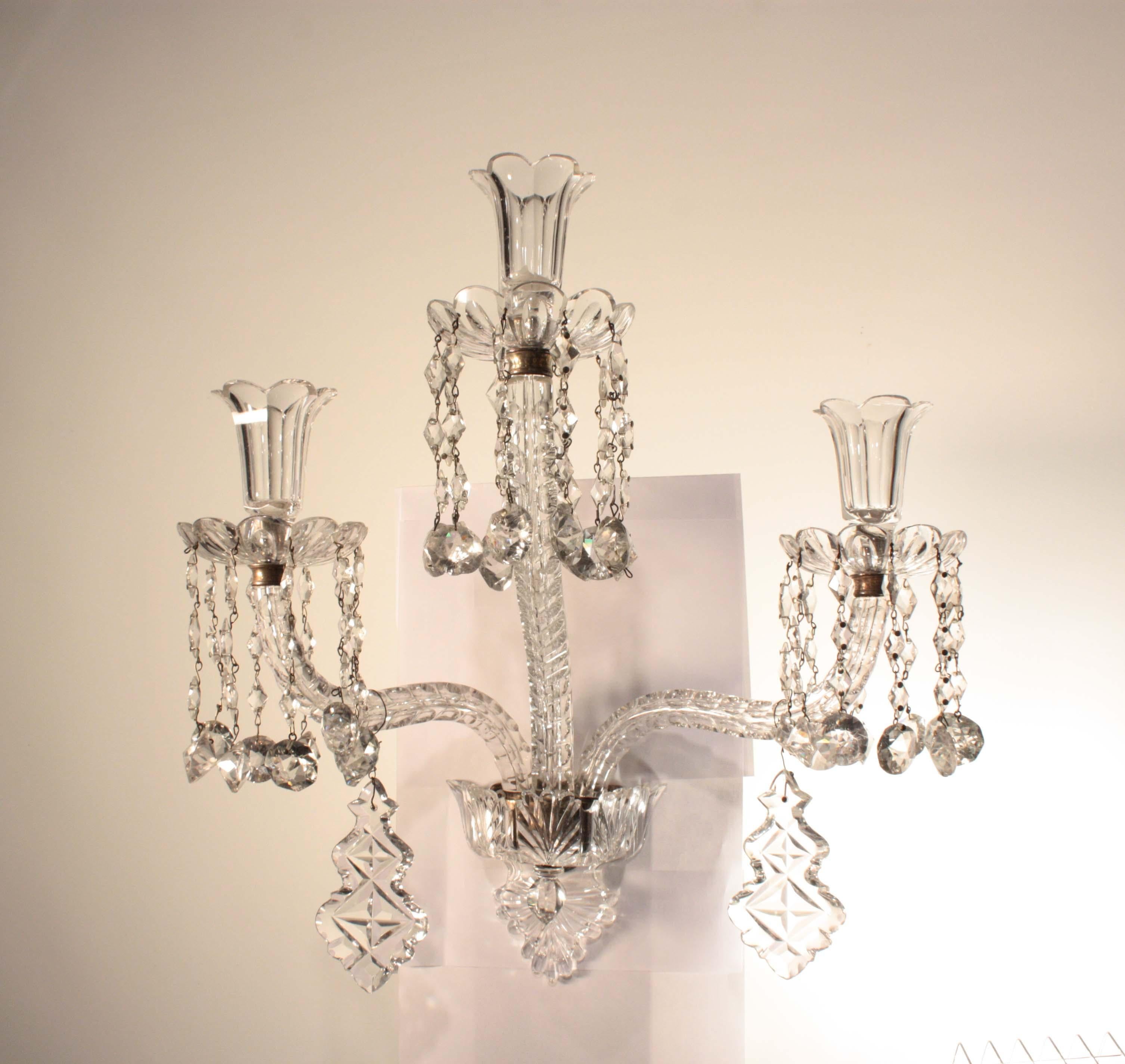 crystal wall candle holder