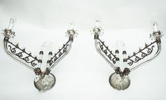 F&C Osler Wall Sconces Crystal English Edwardian