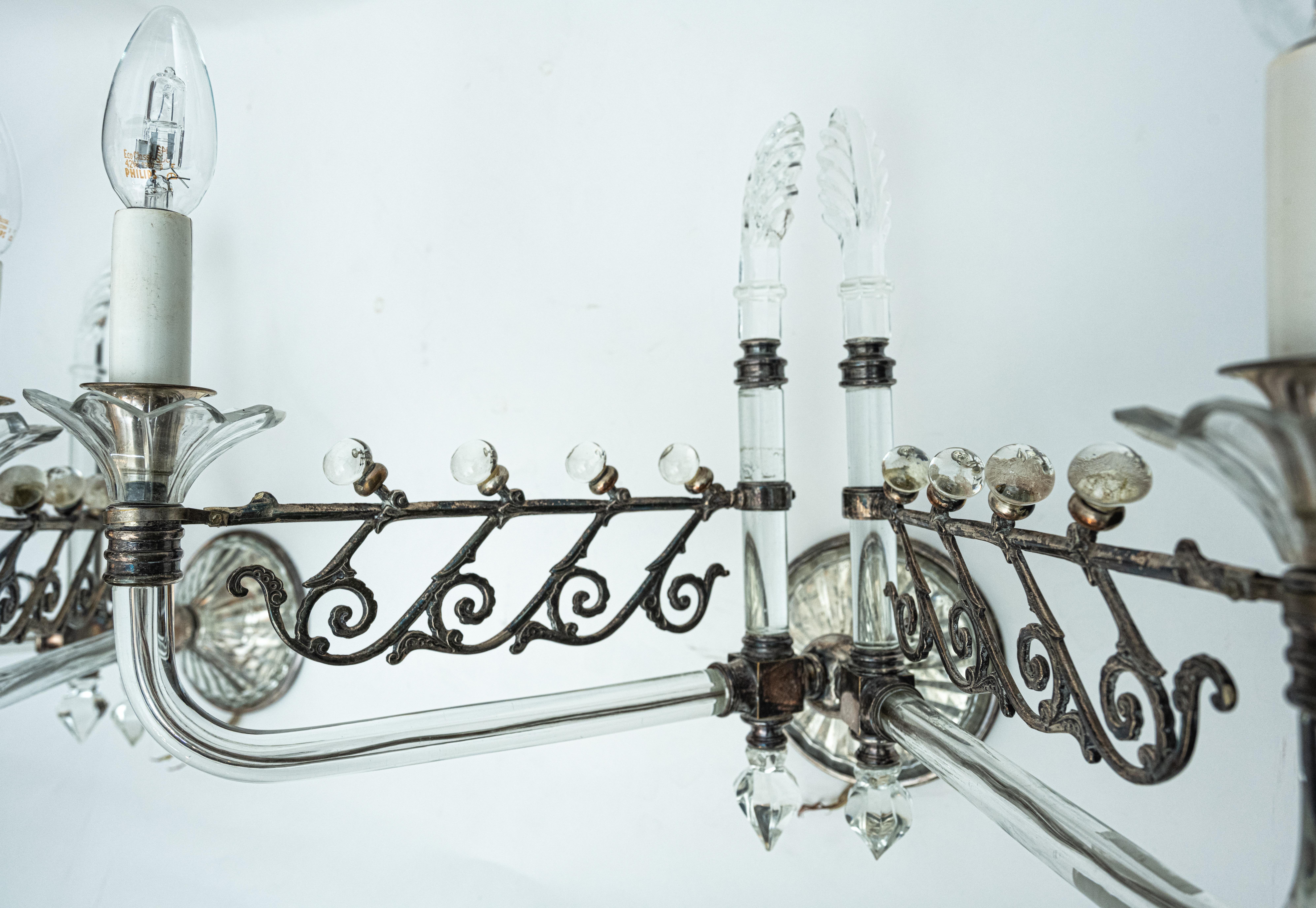 Early 20th Century F&C Osler Wall Sconces Crystal English Edwardian For Sale