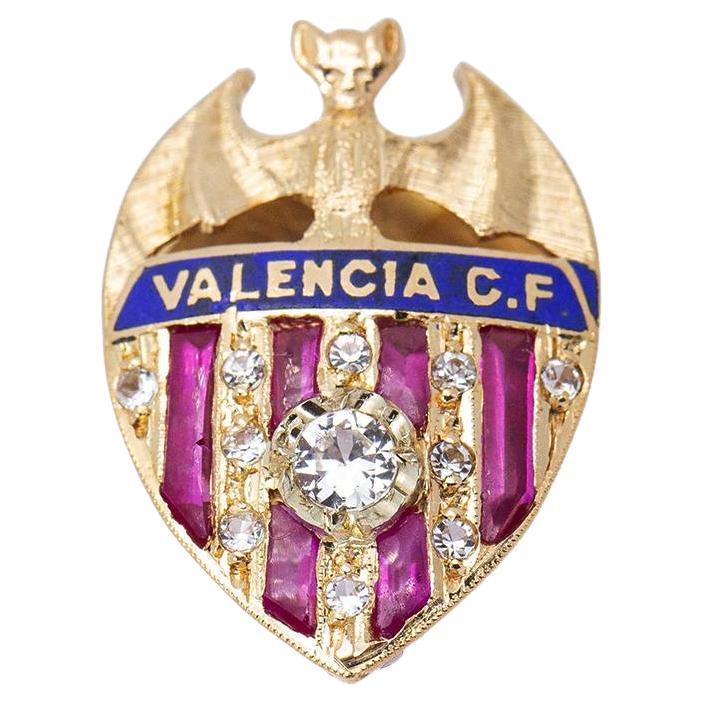 Schilfrohr der FC Valencia aus Gold und Diamanten im Angebot