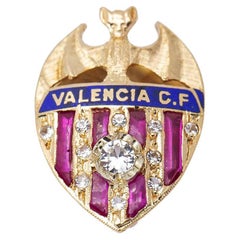 FC Valencia Shield in Gold and Diamonds