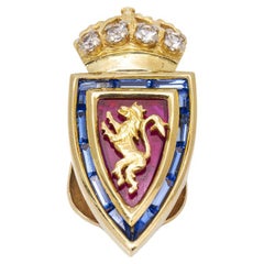Das Wappen der FC Zaragoza mit Diamanten, Rubinen und Saphiren