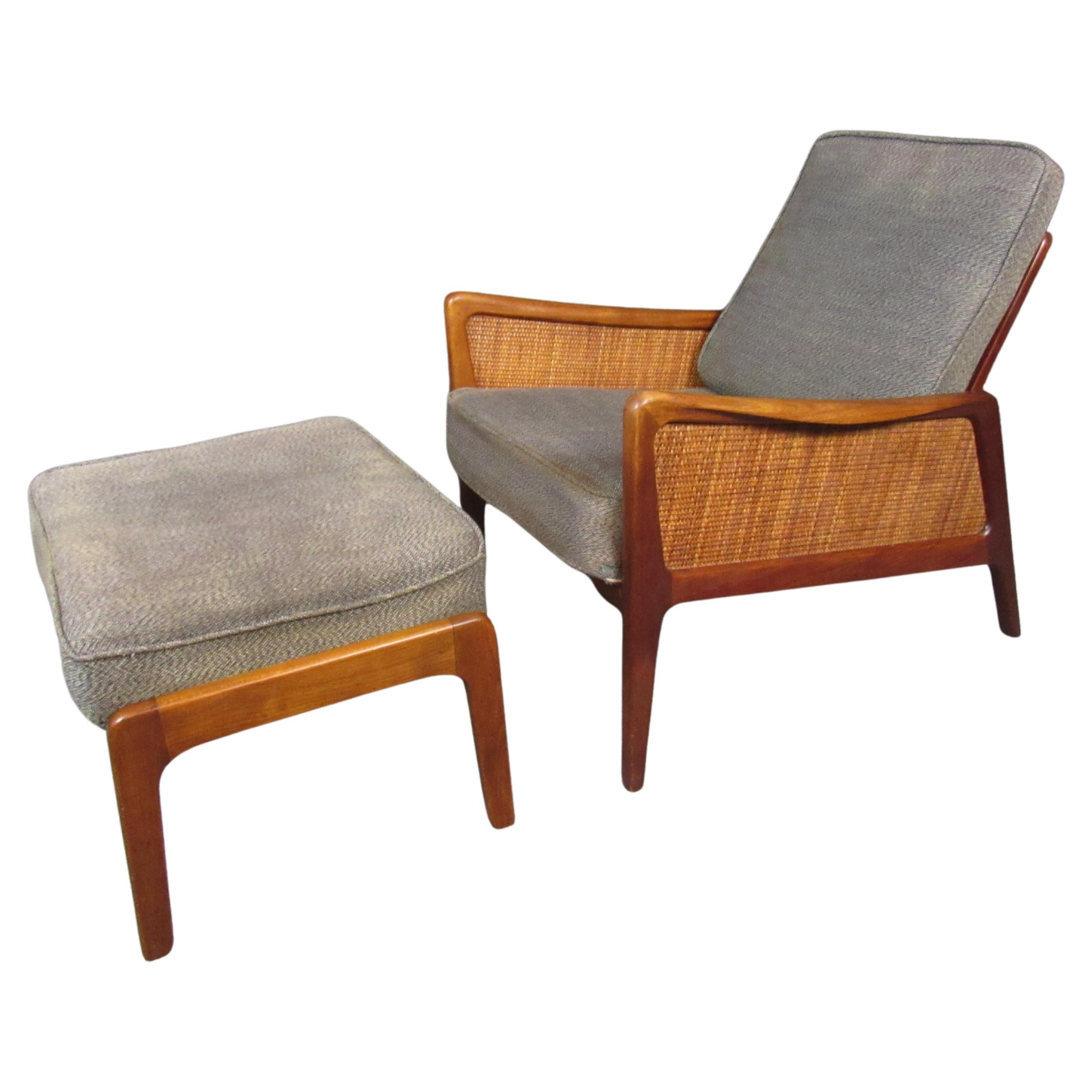 FD 151 Chair and Ottoman by Hvidt & Mølgaard for John Stuart For Sale