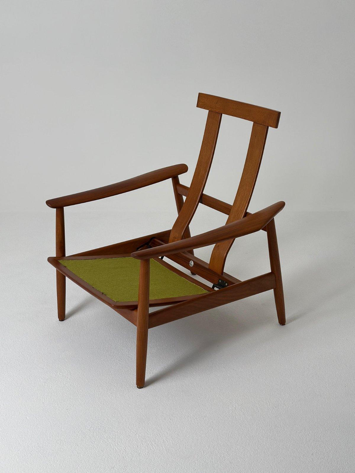 FD 164 Sedia Longue regolabile di Arne Vodder per France and Son 1960S in vendita 5