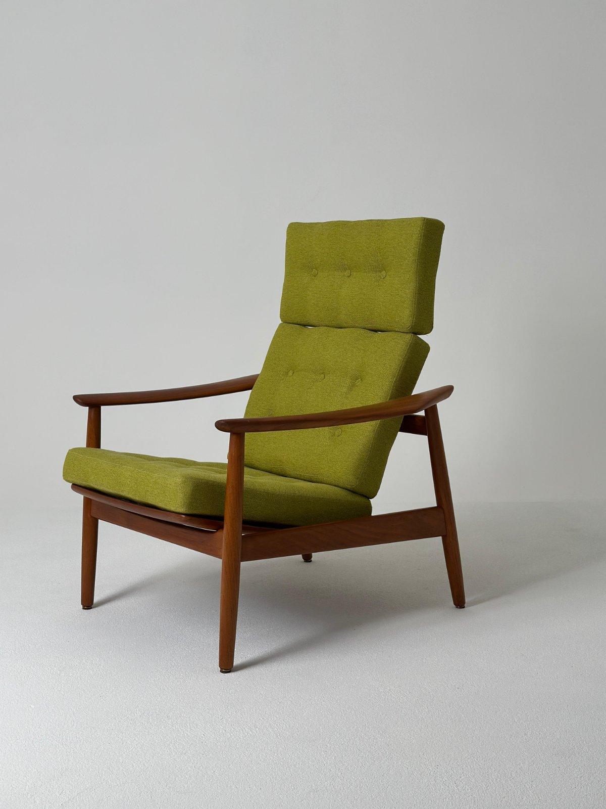 FD 164 Longue Chair di Arne Vodder per France and Son Danimarca 1960s