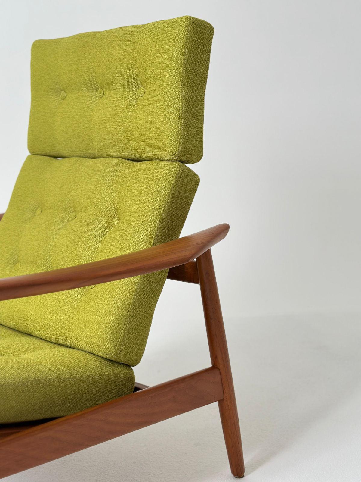 Tessuto FD 164 Sedia Longue regolabile di Arne Vodder per France and Son 1960S in vendita