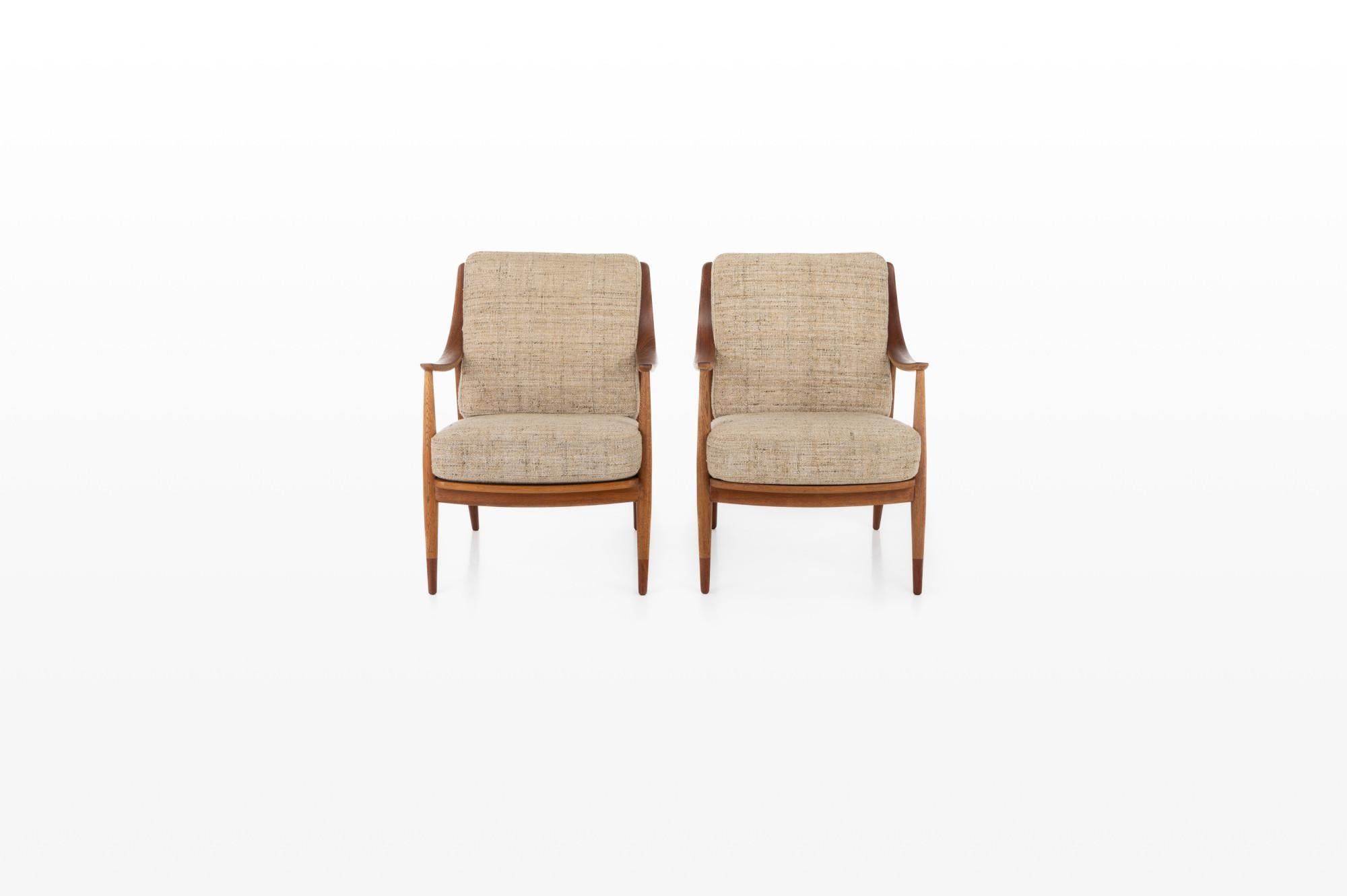 FD144 Sillones de Peter Hvidt & Orla Mølgaard-Nielsen para France & Søn Moderno de mediados de siglo en venta