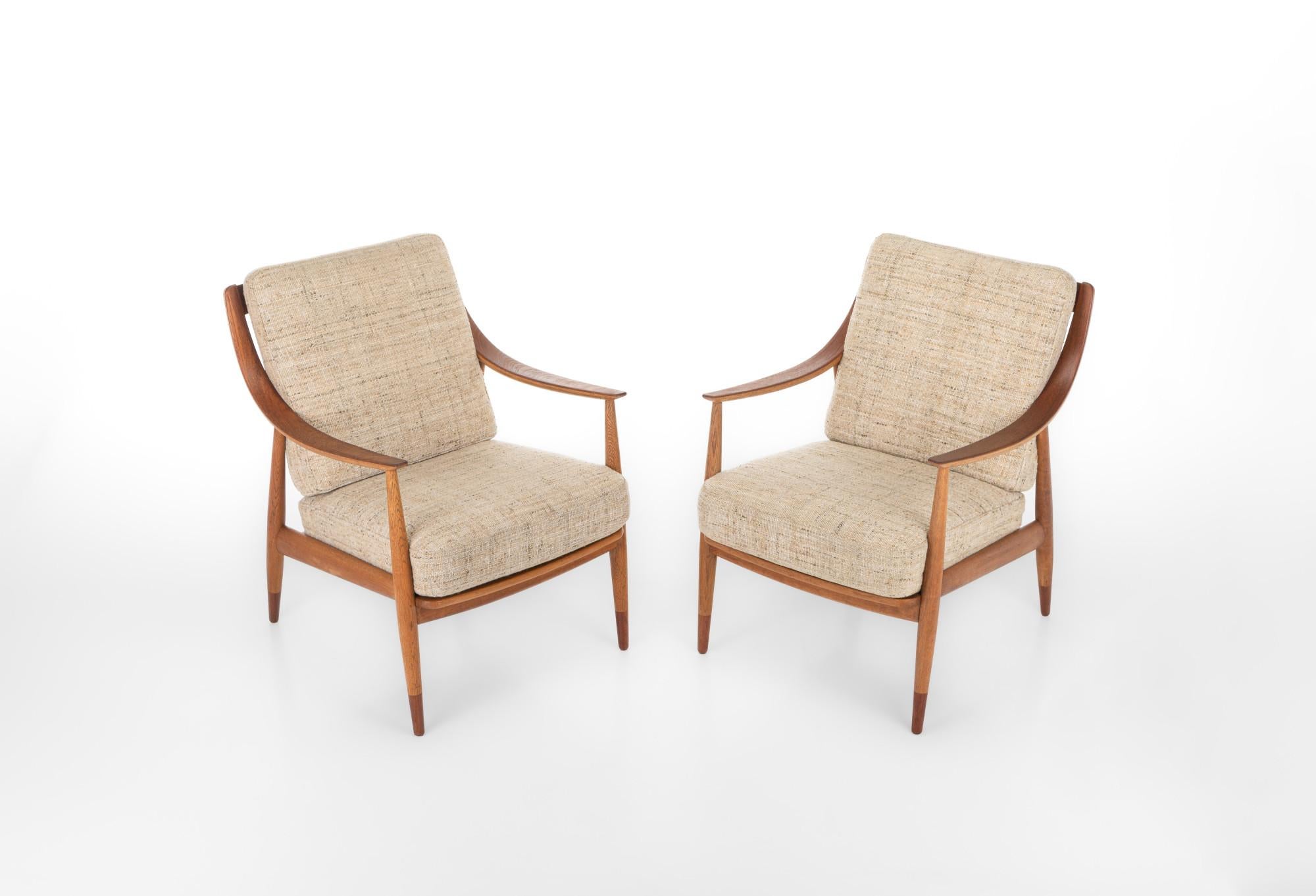 FD144 Sillones de Peter Hvidt & Orla Mølgaard-Nielsen para France & Søn Danés en venta