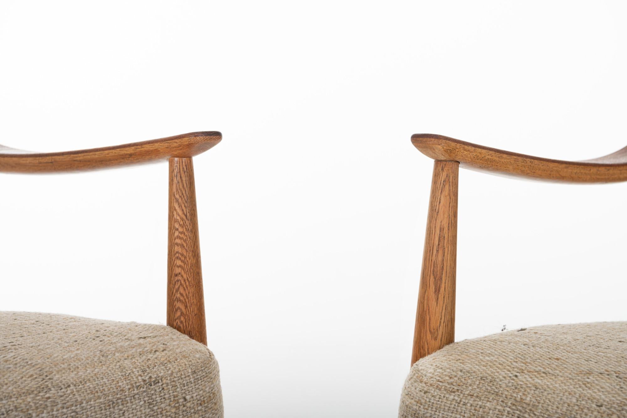 FD144 Sillones de Peter Hvidt & Orla Mølgaard-Nielsen para France & Søn mediados del siglo XX en venta