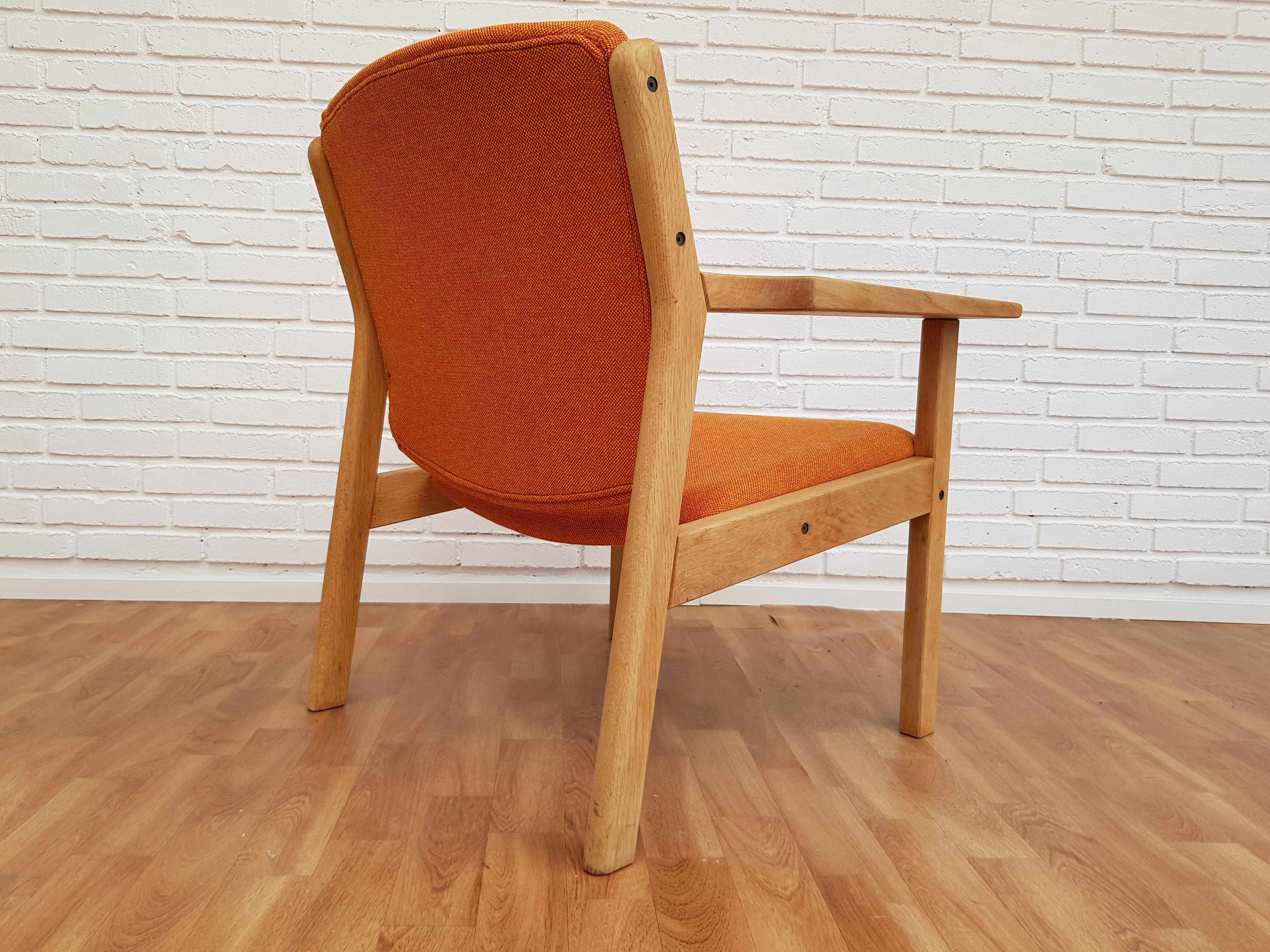 Danish Design, FDB Møbler Armchair, Kvadrat Wool by Nana Ditzel, Restored For Sale 1