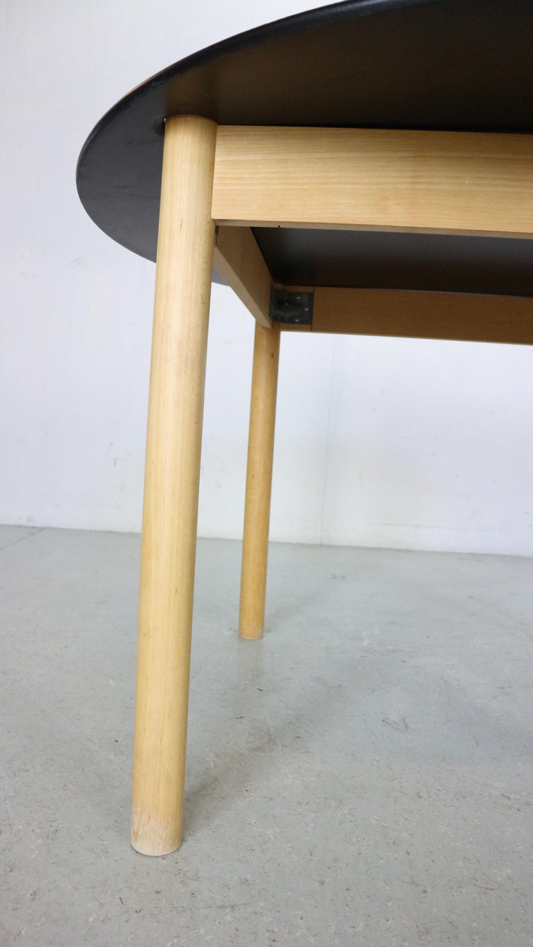 FDB Møbler Flip-Top Oak Round Dining Table By Børge Mogensen, 1950
