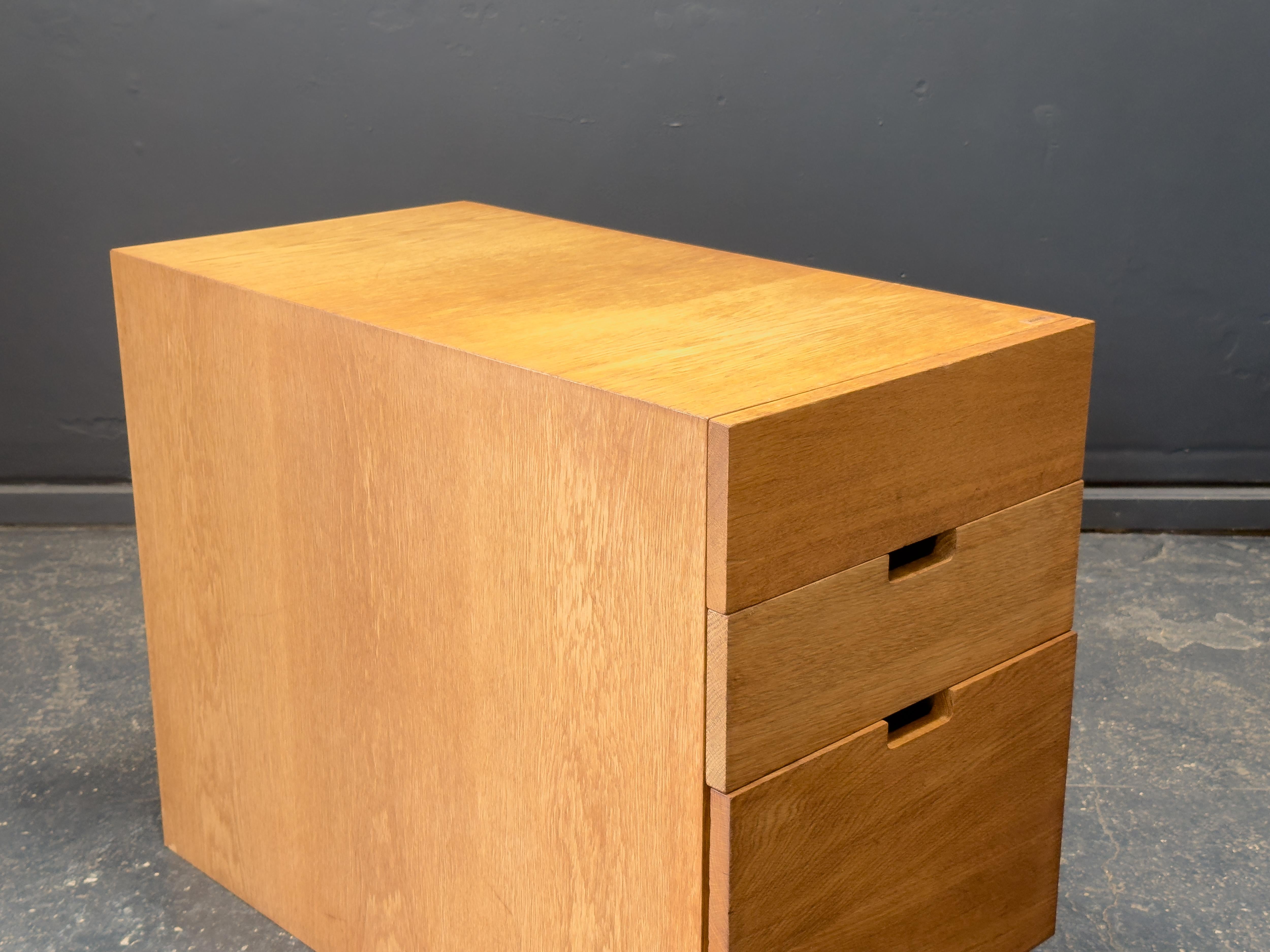 20th Century FDB Mobler Oak Filing Cabinet For Sale
